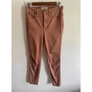 Madewell 10" High-Rise Skinny Jeans in Mauve Size 27‎ EUC! 0301